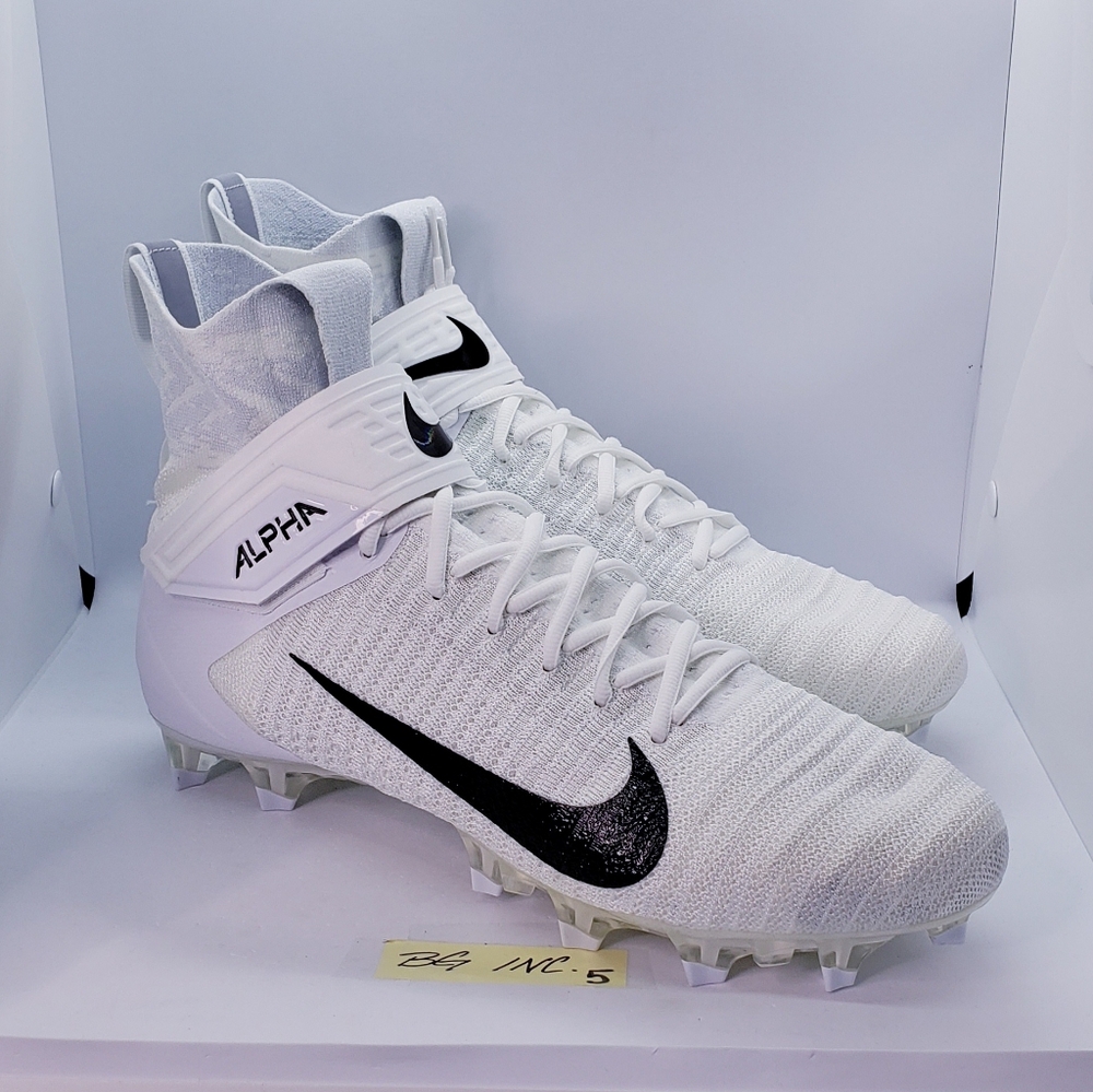 NEW Size 14 Men's Nike Alpha Menace Elite 2 Football Cleats White AO3374-101 - Picture 6 of 11